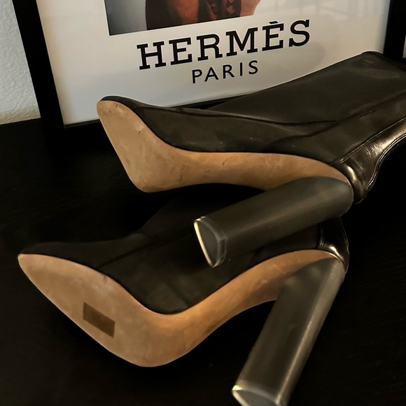 Mesh Ankle Boots Black Size 36.5 - US 6 - Picture 2 of 9